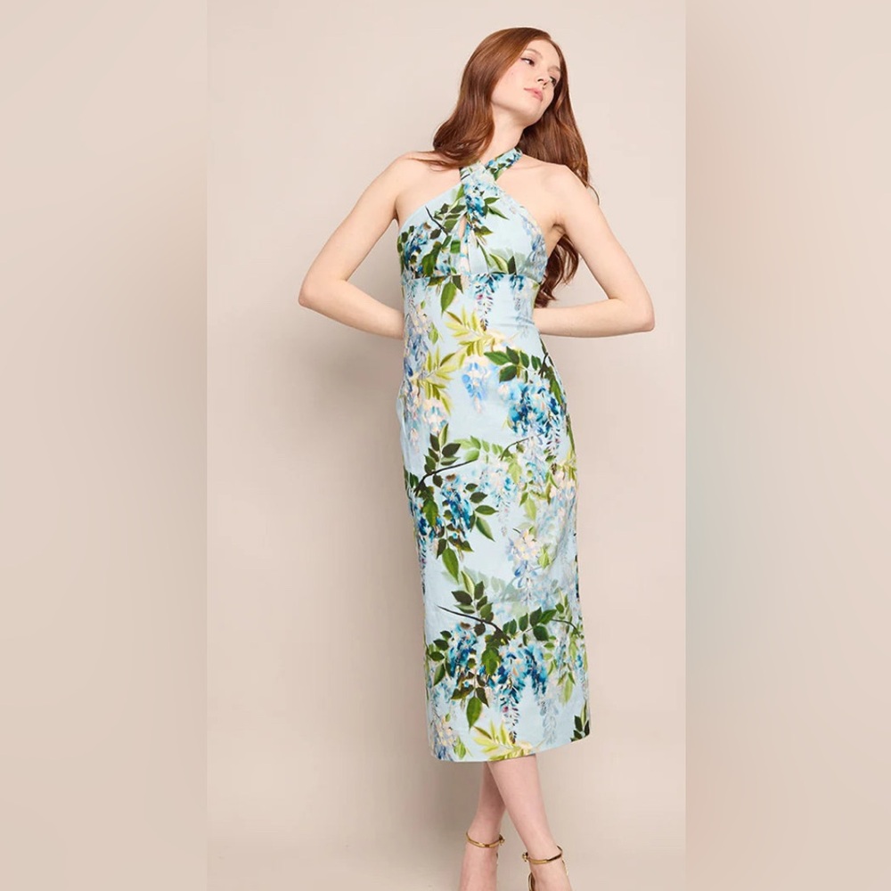Cara Cara PERIA MIDI DRESS - WISTERIA LIGHT BLUE